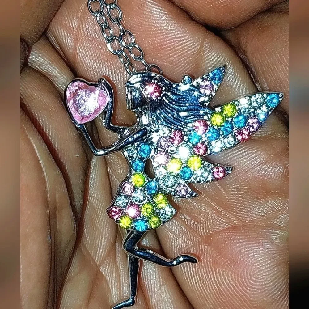 Stunning Fairy Rhinestones Necklace For Adults And Kids